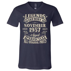 Birthday Gift 1957 Legend November 1957 V-Neck T-Shirt