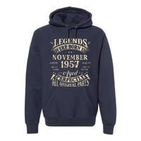 Birthday Gift 1957 Legend November 1957 Premium Hoodie