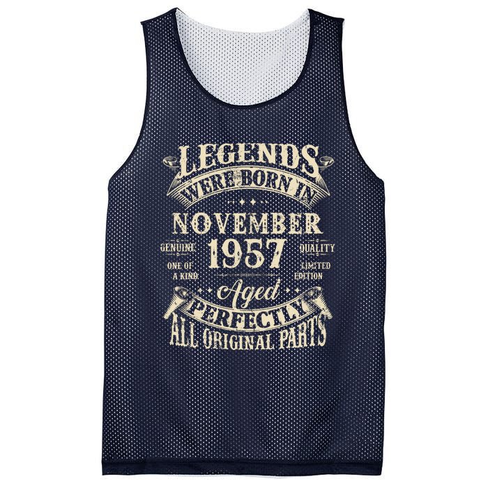 Birthday Gift 1957 Legend November 1957 Mesh Reversible Basketball Jersey Tank