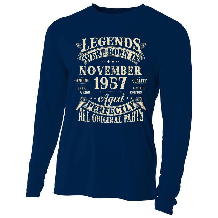 Birthday Gift 1957 Legend November 1957 Cooling Performance Long Sleeve Crew