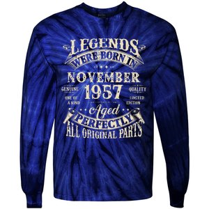 Birthday Gift 1957 Legend November 1957 Tie-Dye Long Sleeve Shirt