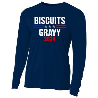 Biscuits Gravy 2024 Presidential Election Food Breakfast Cooling Performance Long Sleeve Crew