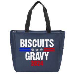 Biscuits Gravy 2024 Presidential Election Food Breakfast Zip Tote Bag