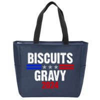 Biscuits Gravy 2024 Presidential Election Food Breakfast Zip Tote Bag