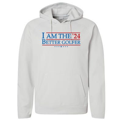 Better Golfer 2024 Election Campaign Political Golf Player Performance Fleece Hoodie