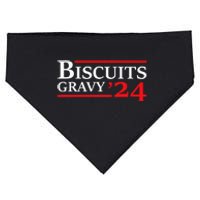 Biscuits Gravy 2024 Presidential Election Food Breakfast USA-Made Doggie Bandana