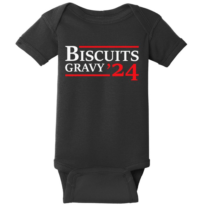 Biscuits Gravy 2024 Presidential Election Food Breakfast Baby Bodysuit