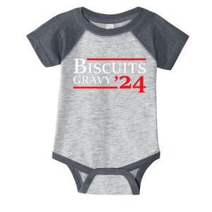 Biscuits Gravy 2024 Presidential Election Food Breakfast Infant Baby Jersey Bodysuit