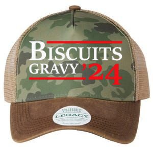 Biscuits Gravy 2024 Presidential Election Food Breakfast Legacy Tie Dye Trucker Hat