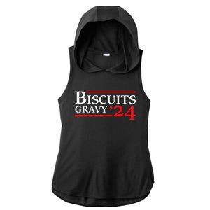 Biscuits Gravy 2024 Presidential Election Food Breakfast Ladies PosiCharge Tri-Blend Wicking Draft Hoodie Tank