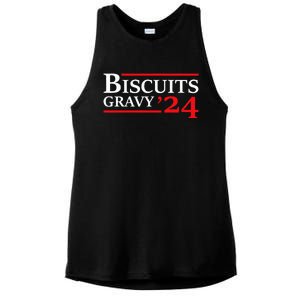 Biscuits Gravy 2024 Presidential Election Food Breakfast Ladies PosiCharge Tri-Blend Wicking Tank