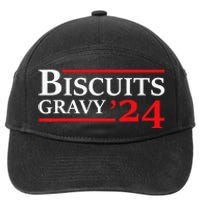 Biscuits Gravy 2024 Presidential Election Food Breakfast 7-Panel Snapback Hat