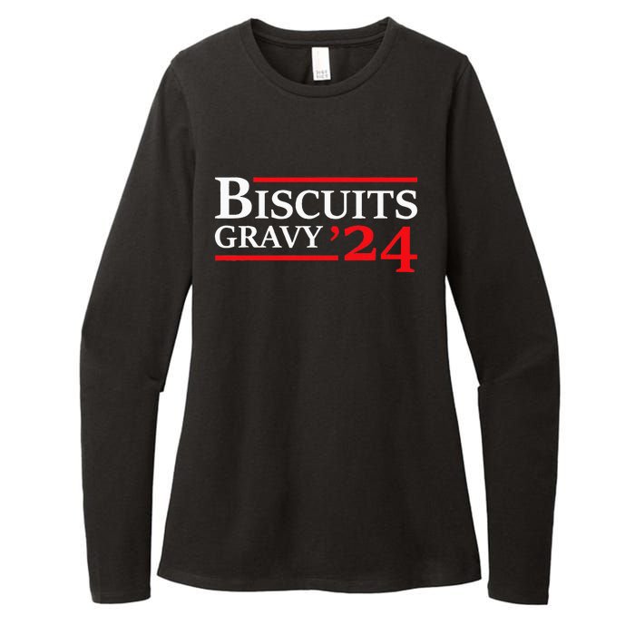 Biscuits Gravy 2024 Presidential Election Food Breakfast Womens CVC Long Sleeve Shirt