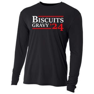 Biscuits Gravy 2024 Presidential Election Food Breakfast Cooling Performance Long Sleeve Crew