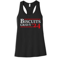 Biscuits Gravy 2024 Presidential Election Food Breakfast Women's Racerback Tank