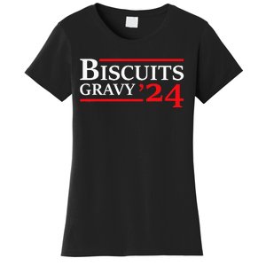 Biscuits Gravy 2024 Presidential Election Food Breakfast Women's T-Shirt