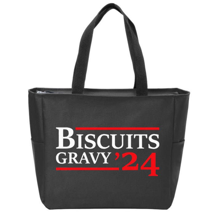 Biscuits Gravy 2024 Presidential Election Food Breakfast Zip Tote Bag