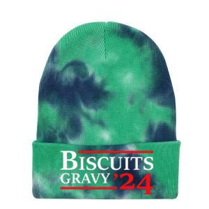 Biscuits Gravy 2024 Presidential Election Food Breakfast Tie Dye 12in Knit Beanie