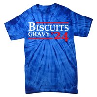 Biscuits Gravy 2024 Presidential Election Food Breakfast Tie-Dye T-Shirt