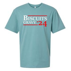 Biscuits Gravy 2024 Presidential Election Food Breakfast Sueded Cloud Jersey T-Shirt