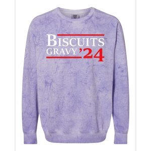 Biscuits Gravy 2024 Presidential Election Food Breakfast Colorblast Crewneck Sweatshirt