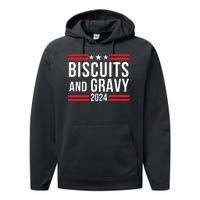 Biscuits & Gravy 2024 Foodie Southern Breakfast Food Lover Breakfast Lovers Performance Fleece Hoodie