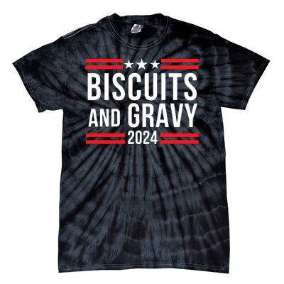 Biscuits & Gravy 2024 Foodie Southern Breakfast Food Lover Breakfast Lovers Tie-Dye T-Shirt