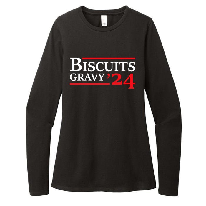 Biscuits Gravy 2024 Presidential Election Food Breakfast Womens CVC Long Sleeve Shirt