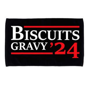 Biscuits Gravy 2024 Presidential Election Food Breakfast Microfiber Hand Towel