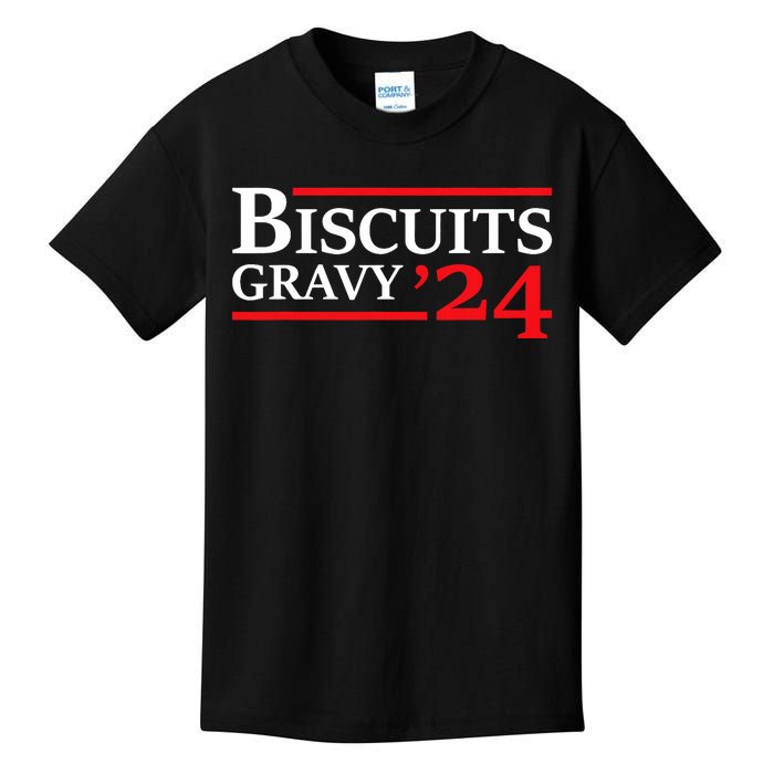 Biscuits Gravy 2024 Presidential Election Food Breakfast Kids T-Shirt