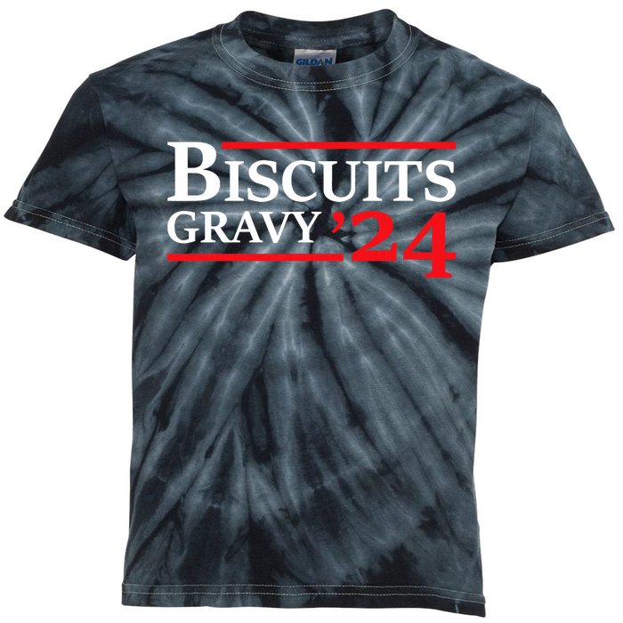 Biscuits Gravy 2024 Presidential Election Food Breakfast Kids Tie-Dye T-Shirt