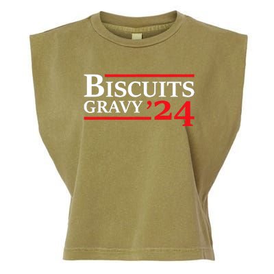 Biscuits Gravy 2024 Presidential Election Food Breakfast Garment-Dyed Women's Muscle Tee