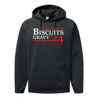 Biscuits Gravy 2024 Presidential Election Food Breakfast Performance Fleece Hoodie