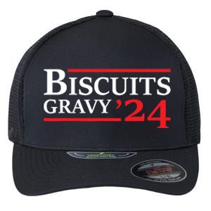 Biscuits Gravy 2024 Presidential Election Food Breakfast Flexfit Unipanel Trucker Cap