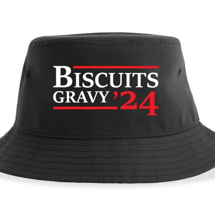 Biscuits Gravy 2024 Presidential Election Food Breakfast Sustainable Bucket Hat