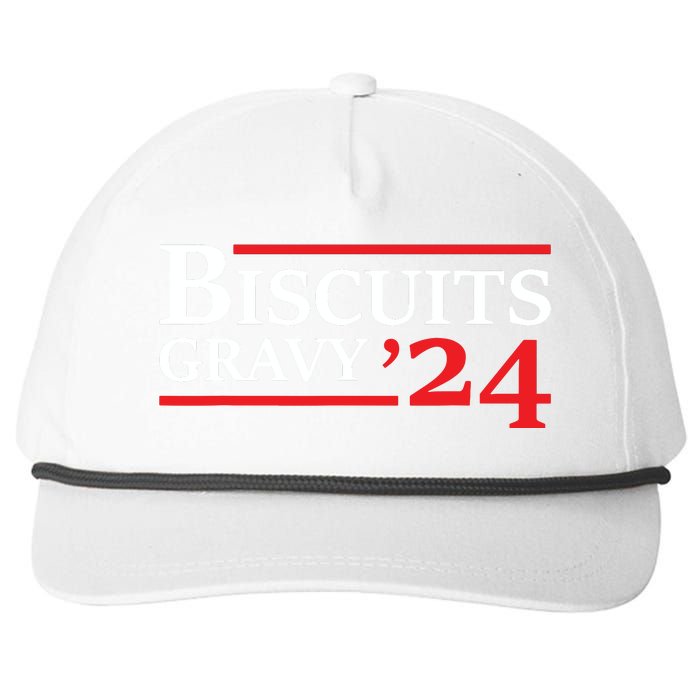 Biscuits Gravy 2024 Presidential Election Food Breakfast Snapback Five-Panel Rope Hat