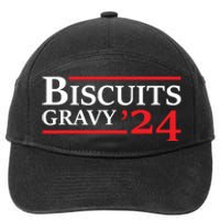 Biscuits Gravy 2024 Presidential Election Food Breakfast 7-Panel Snapback Hat