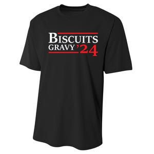 Biscuits Gravy 2024 Presidential Election Food Breakfast Performance Sprint T-Shirt