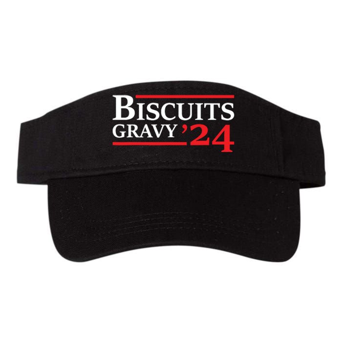 Biscuits Gravy 2024 Presidential Election Food Breakfast Valucap Bio-Washed Visor