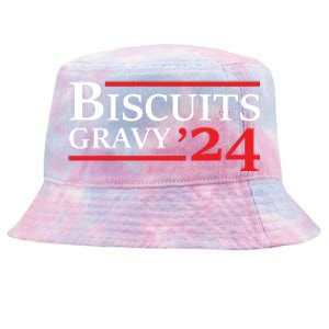 Biscuits Gravy 2024 Presidential Election Food Breakfast Tie-Dyed Bucket Hat