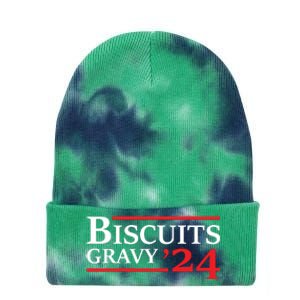 Biscuits Gravy 2024 Presidential Election Food Breakfast Tie Dye 12in Knit Beanie