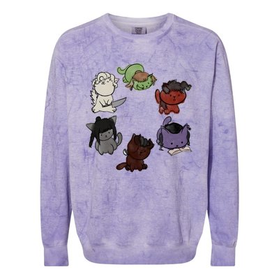 Baldurs Gate 3 Character Cute Cat Karlach Astarion Colorblast Crewneck Sweatshirt