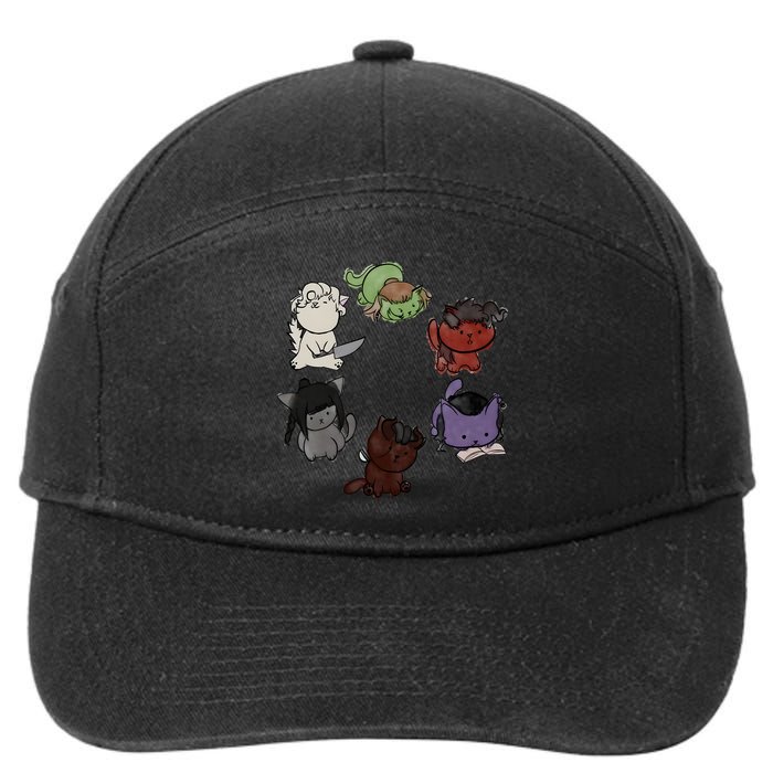 Baldurs Gate 3 Character Cute Cat Karlach Astarion 7-Panel Snapback Hat