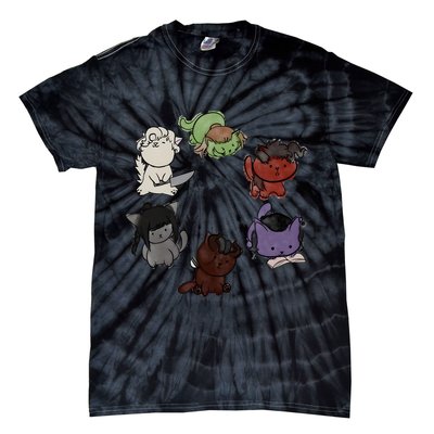Baldurs Gate 3 Character Cute Cat Karlach Astarion Tie-Dye T-Shirt
