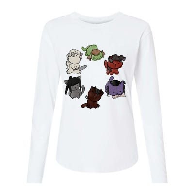 Baldurs Gate 3 Character Cute Cat Karlach Astarion Womens Cotton Relaxed Long Sleeve T-Shirt