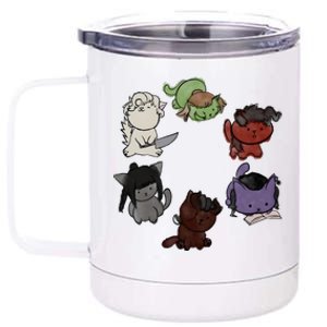 Baldurs Gate 3 Character Cute Cat Karlach Astarion 12 oz Stainless Steel Tumbler Cup