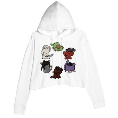 Baldurs Gate 3 Character Cute Cat Karlach Astarion Crop Fleece Hoodie