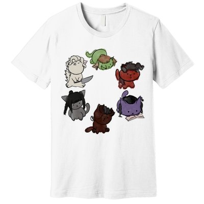 Baldurs Gate 3 Character Cute Cat Karlach Astarion Premium T-Shirt