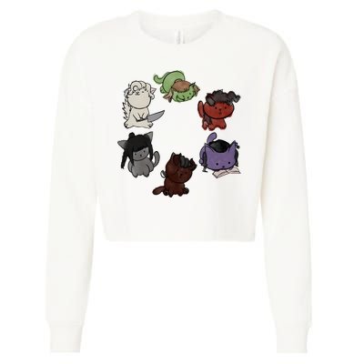 Baldurs Gate 3 Character Cute Cat Karlach Astarion Cropped Pullover Crew
