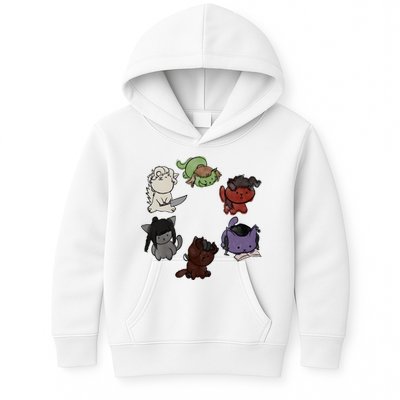 Baldurs Gate 3 Character Cute Cat Karlach Astarion Kids Hoodie